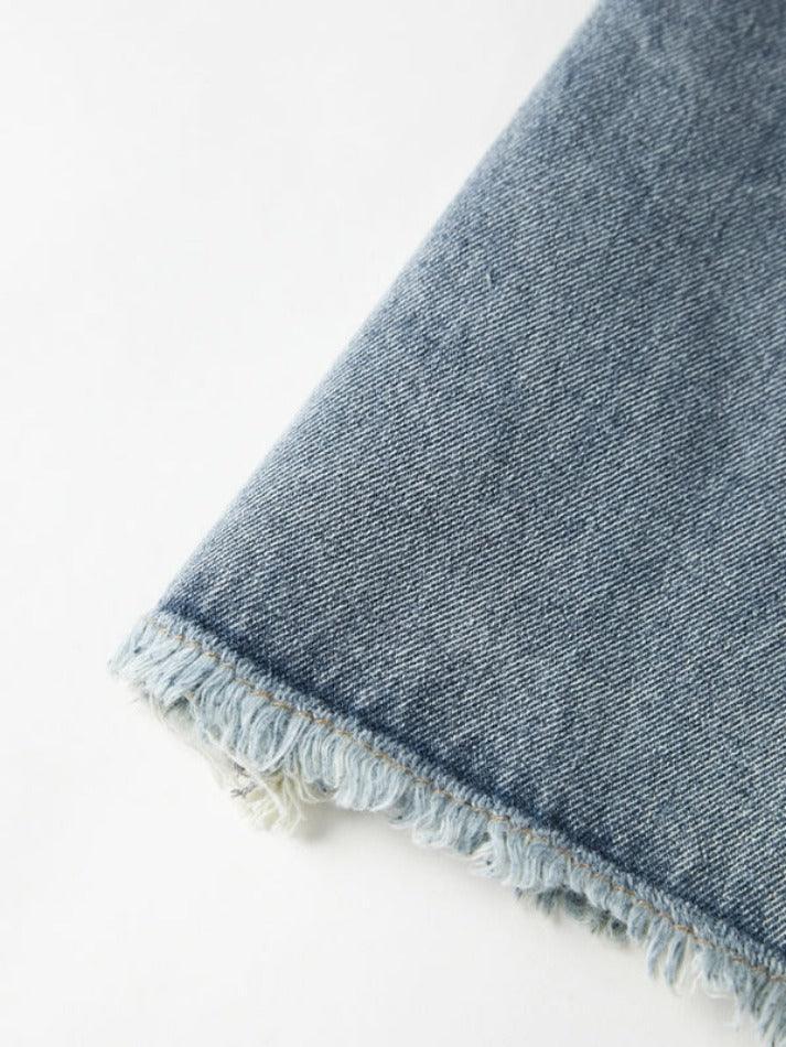 Levoire | Édition Patchwork De Bord Brut Lavé Avec Fente Maxi Jupe