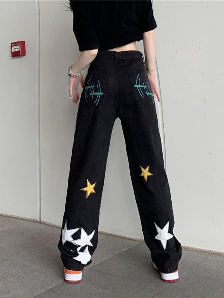 Levoire | Jean Boyfriend À Patches Étoile Lavés