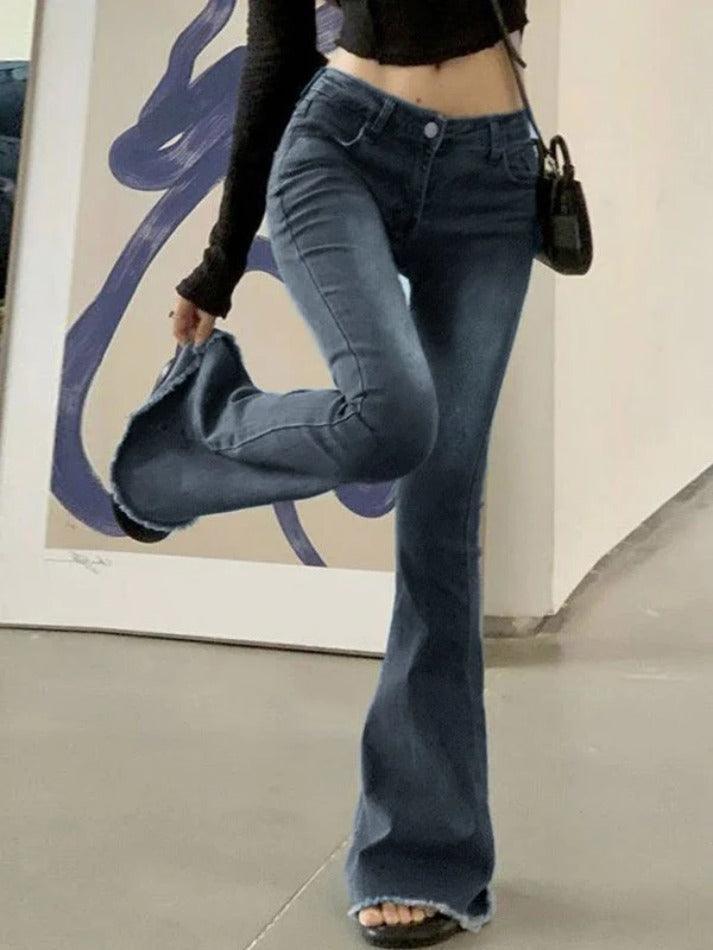 Levoire | Jean Flare Taille Basse Stretch Délavé