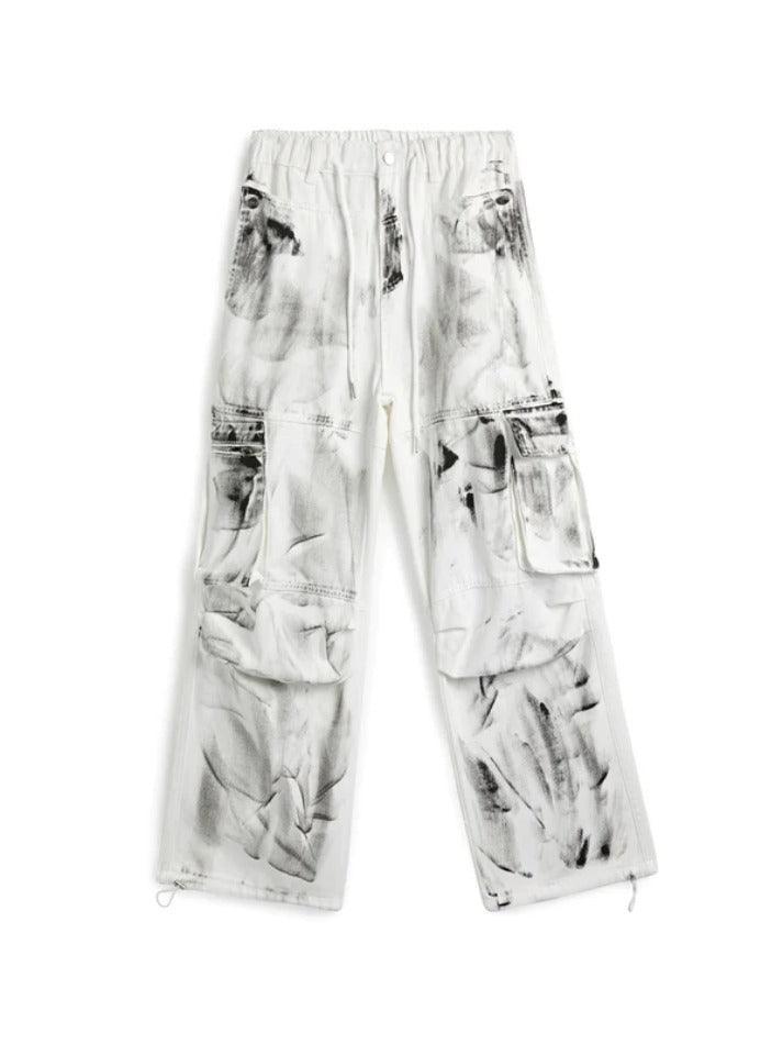 Levoire | Jean Cargo À Lacets Multipoches Tie Dye Lavé