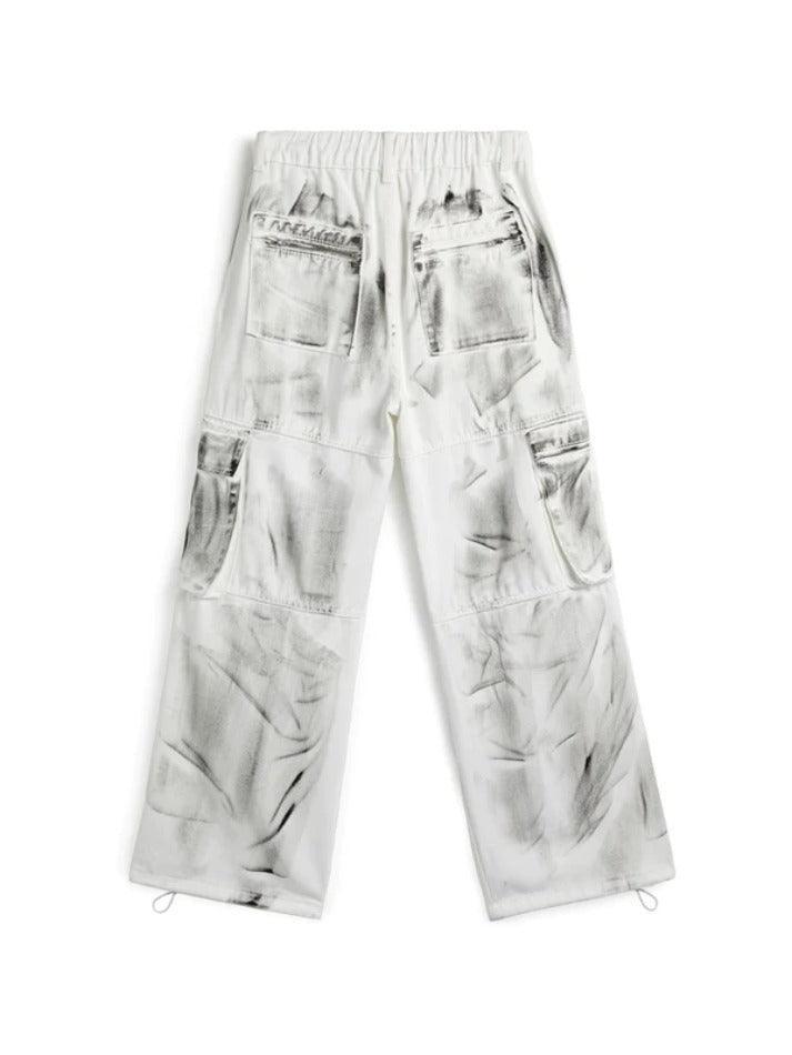 Levoire | Jean Cargo À Lacets Multipoches Tie Dye Lavé