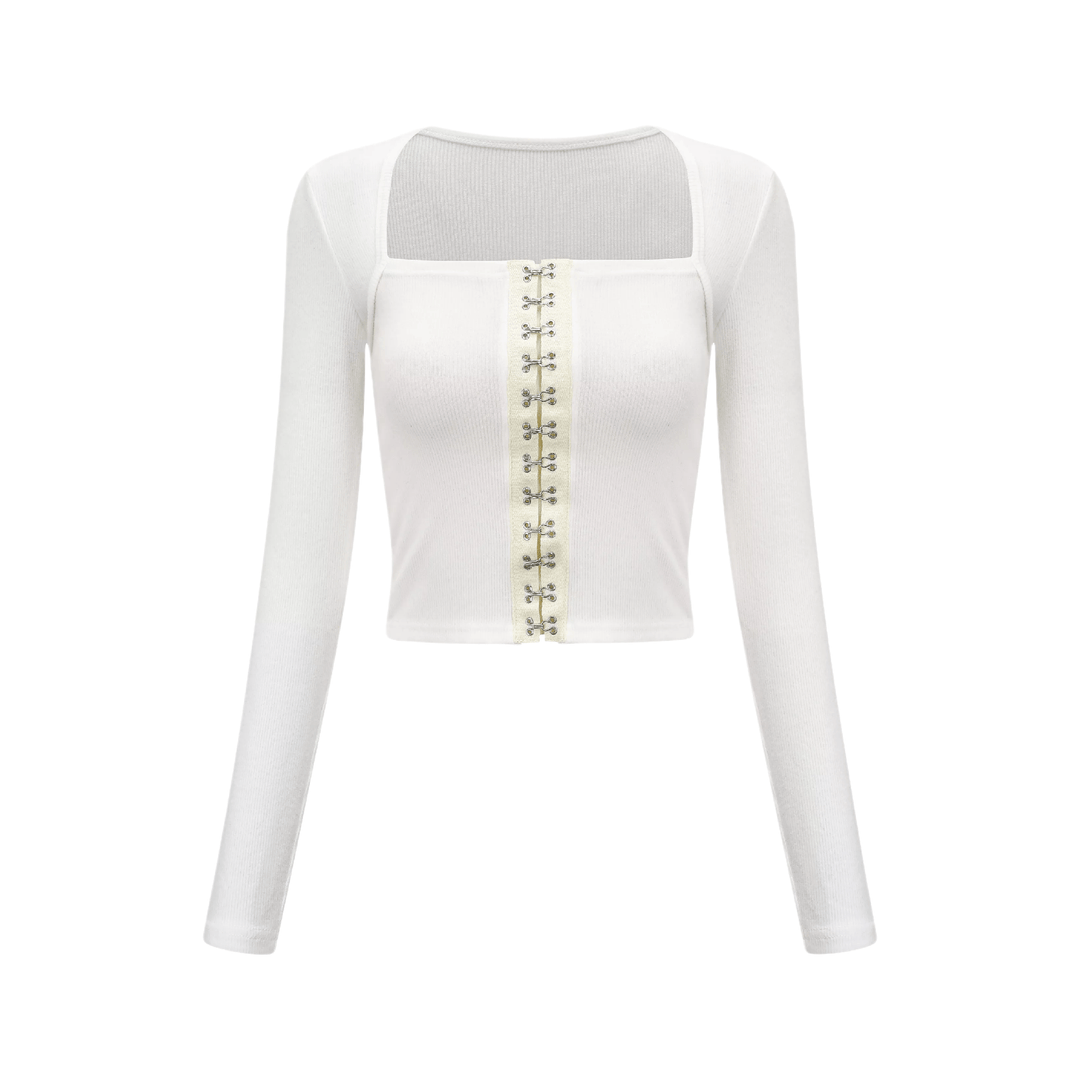Levoire | Top Avec Détails De Boucle Devant Blanc