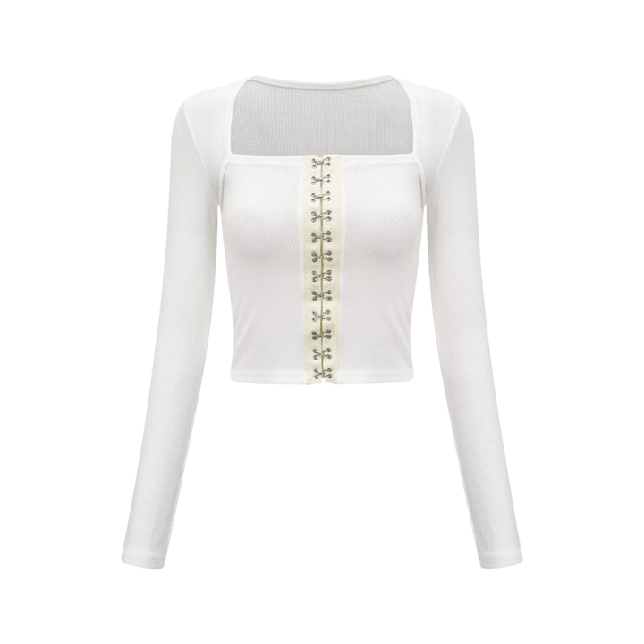 Levoire | Top Avec Détails De Boucle Devant Blanc