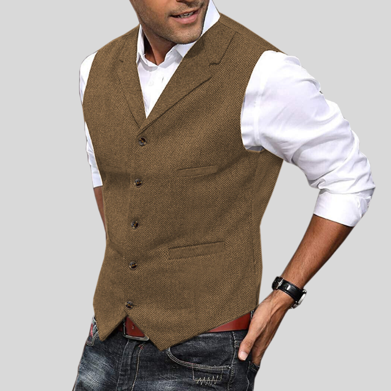 Levoire | Gilet Classique Témoin De Mariage Braun
