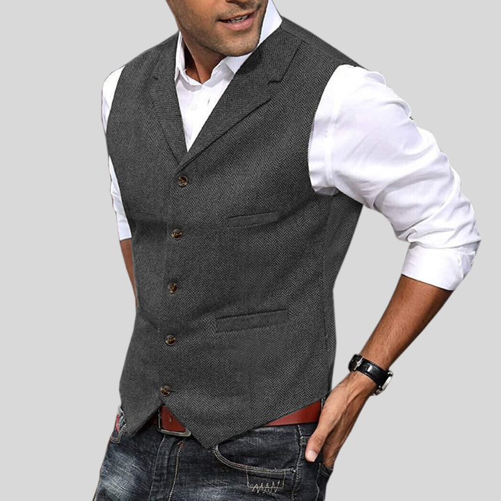 Levoire | Gilet Classique Témoin De Mariage Gris