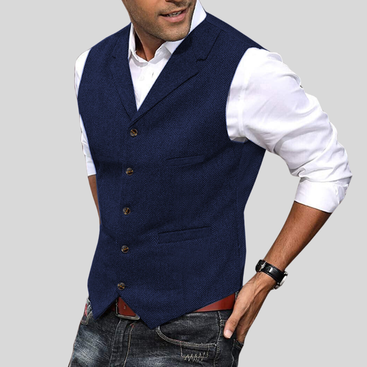 Levoire | Gilet Classique Témoin De Mariage Bleu