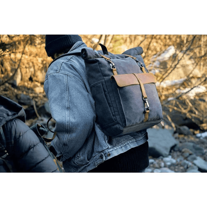 Levoire | Sac à dos en toile rétro intemporel et durable sac à dos robuste