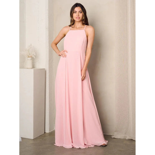 Levoire | Robe Maxi Rose Sans Manches À Dos Ouvert
