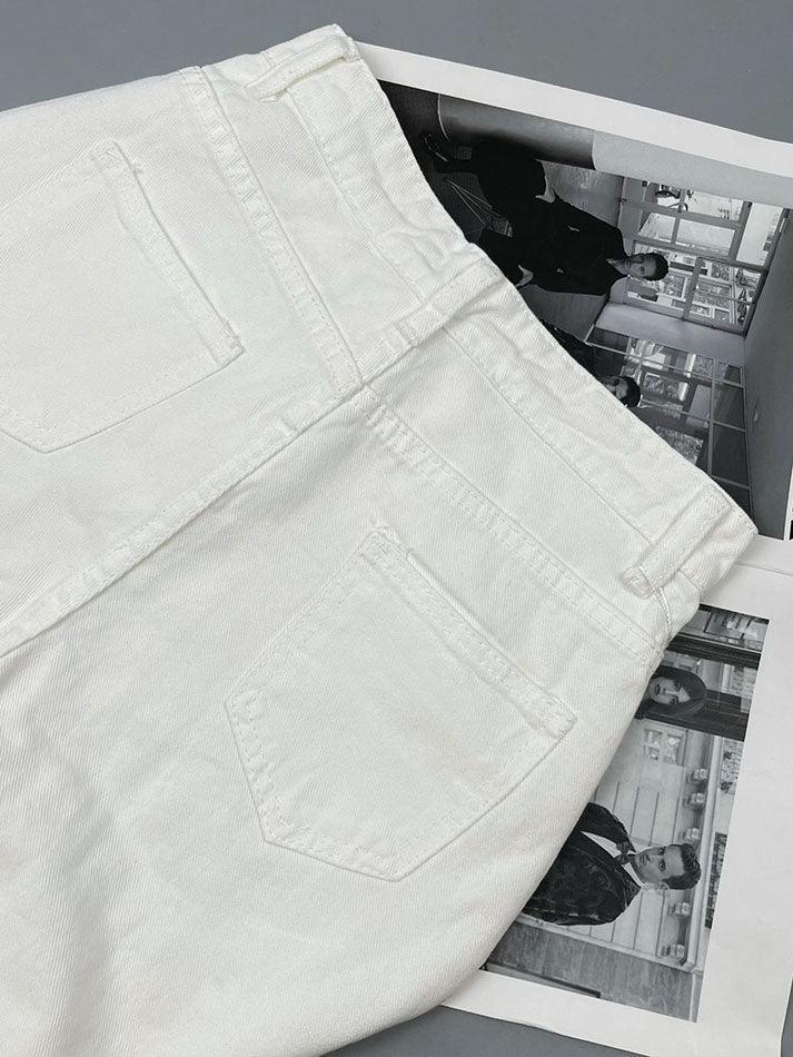 Levoire | Jean Boyfriend Blanc Délavé