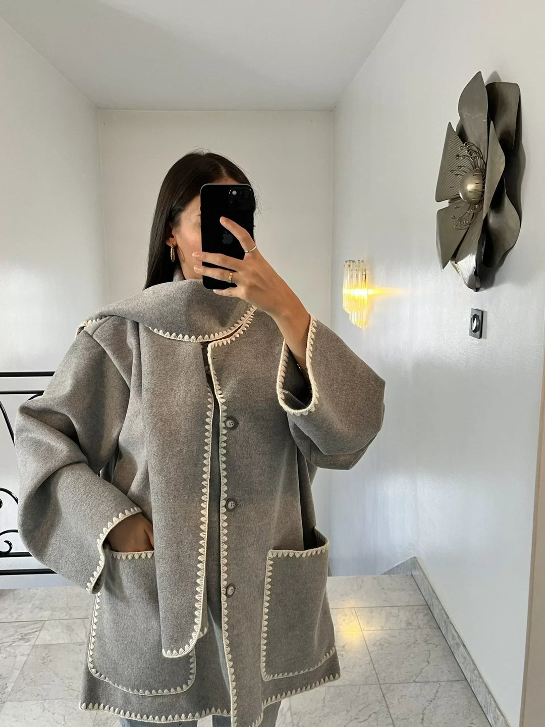 Levoire | Élégante Manteau D'Automne En Laine De Luxe Long Pour Femmes