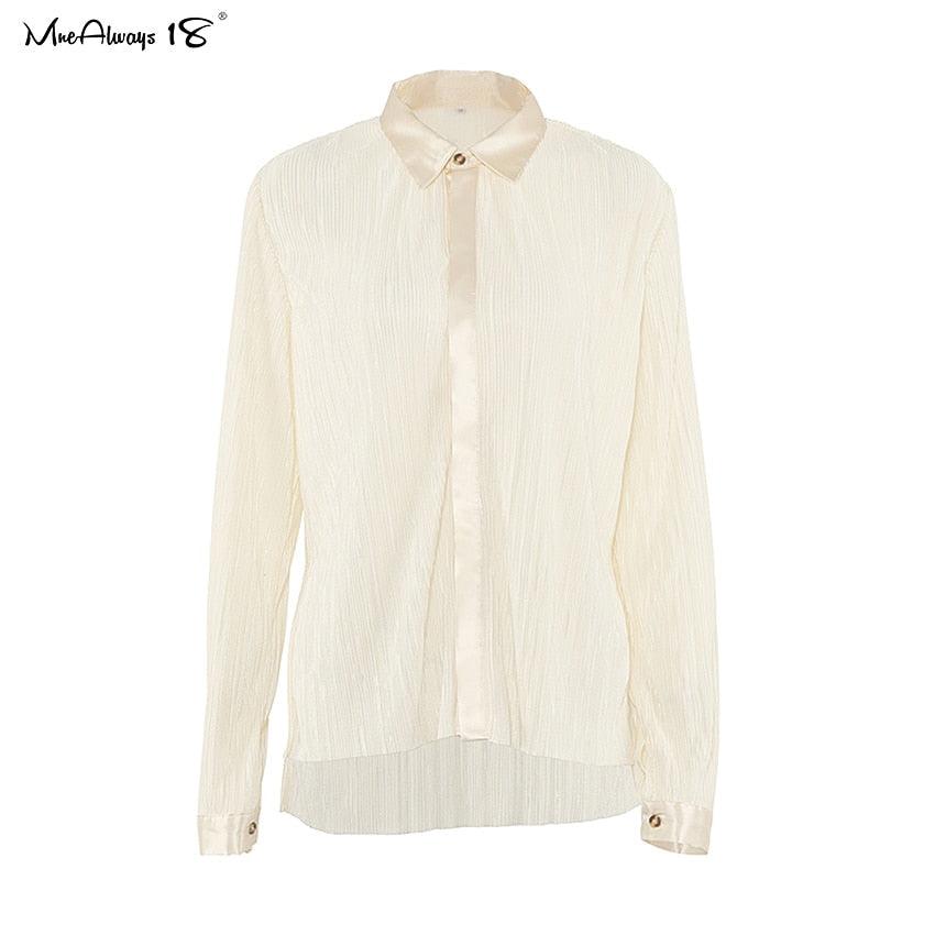 Levoire | Coupe Ample Pantalon Plissé Chemise Beige