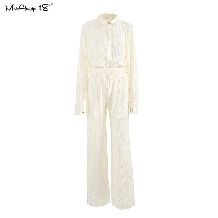 Levoire | Coupe Ample Pantalon Plissé Beige Costume