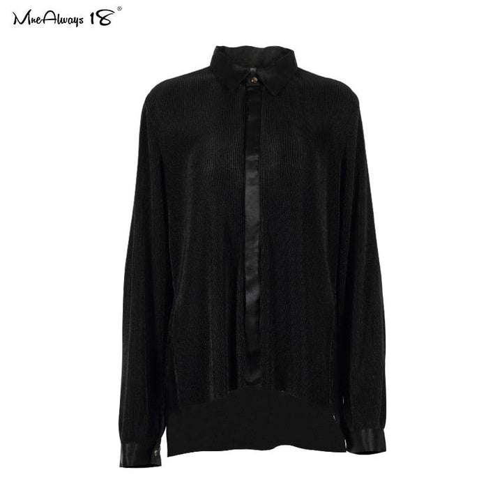 Levoire | Coupe Ample Pantalon Plissé Chemise noire