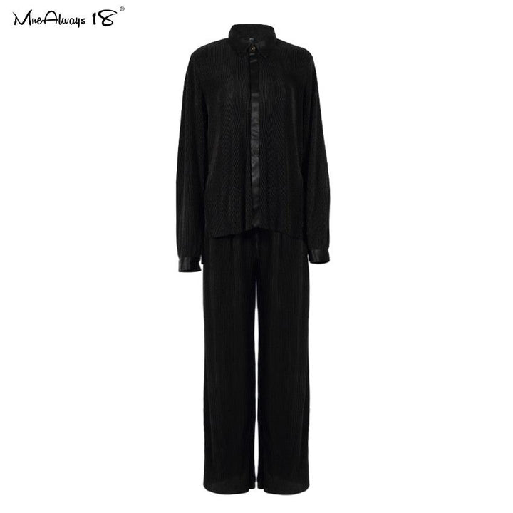 Levoire | Coupe Ample Pantalon Plissé Costume noir