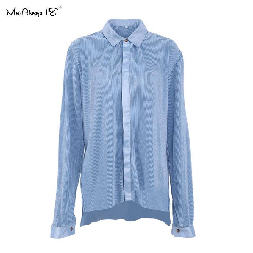 Levoire | Coupe Ample Pantalon Plissé Chemise bleue