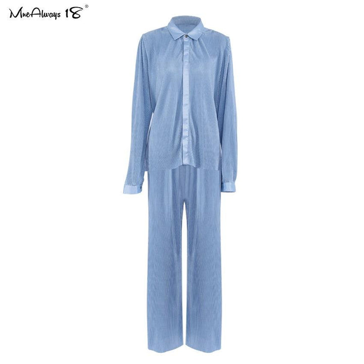 Levoire | Coupe Ample Pantalon Plissé Costume bleu