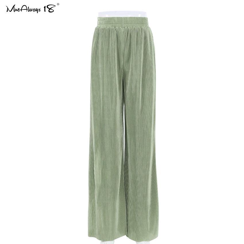Levoire | Coupe Ample Pantalon Plissé Pantalon vert