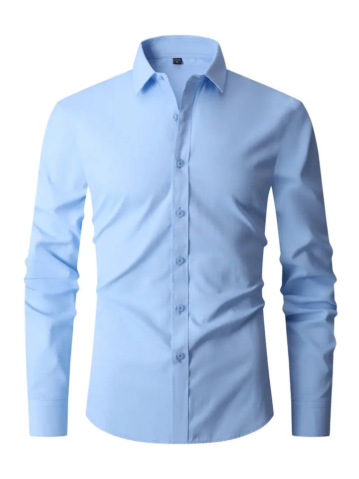 Levoire | Chemise Semi-Formelle Pour Hommes Pour Chaque Occasion Élégante, Polyvalente Et Confortable Bleu clair