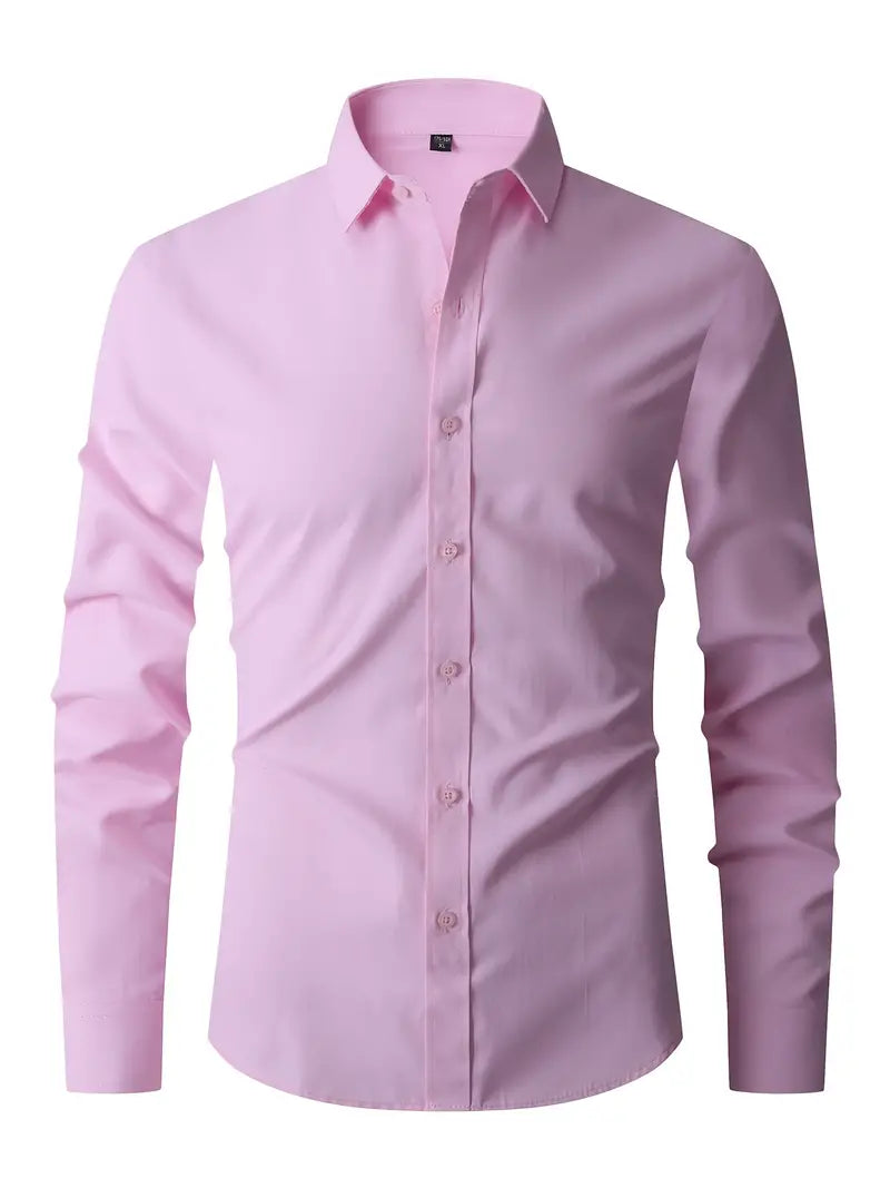 Levoire | Chemise Semi-Formelle Pour Hommes Pour Chaque Occasion Élégante, Polyvalente Et Confortable Rosa