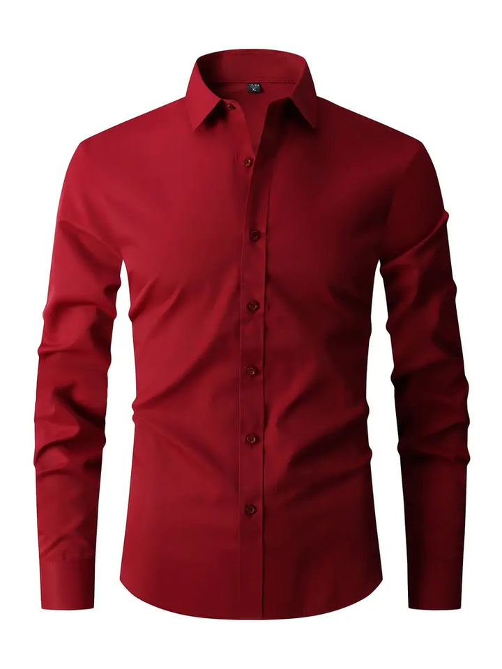 Levoire | Chemise Semi-Formelle Pour Hommes Pour Chaque Occasion Élégante, Polyvalente Et Confortable Rot