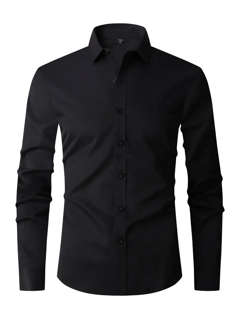 Levoire | Chemise Semi-Formelle Pour Hommes Pour Chaque Occasion Élégante, Polyvalente Et Confortable Noir