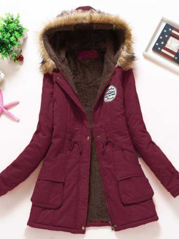 Levoire | Chic Moderne Veste Chaude Pour Femmes Bordeaux