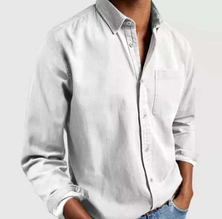 Levoire | Chemise Pour Hommes Sans Repassage Avec Coupe Slim Moderne Blanc