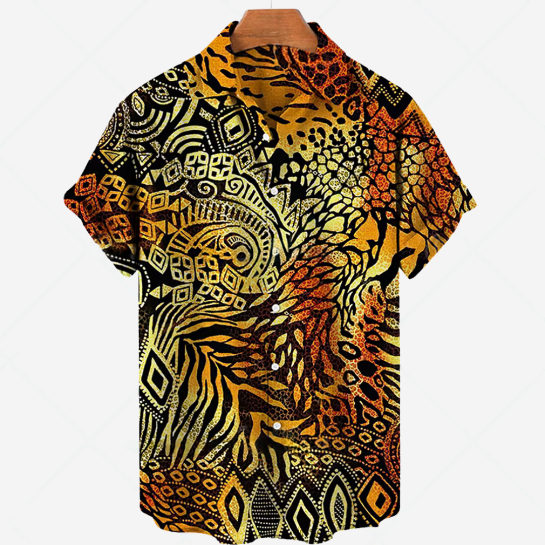 Levoire | Chemise Décontractée Pour Hommes Avec Impression Stil J