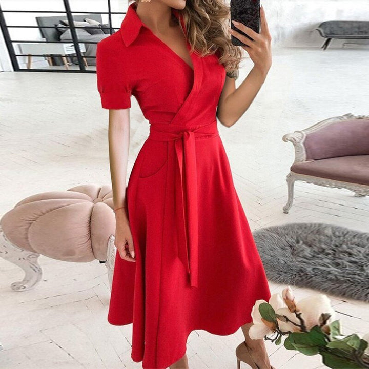 Levoire | Robe En Lin À Nouer Rot