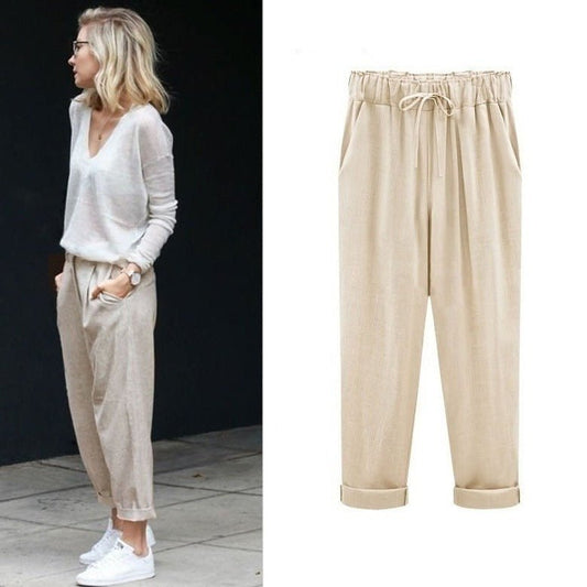 Levoire | Femme Pantalon Décontracté - L'été Beige