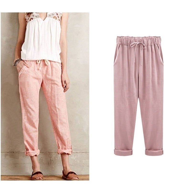 Levoire | Femme Pantalon Décontracté - L'été Rose