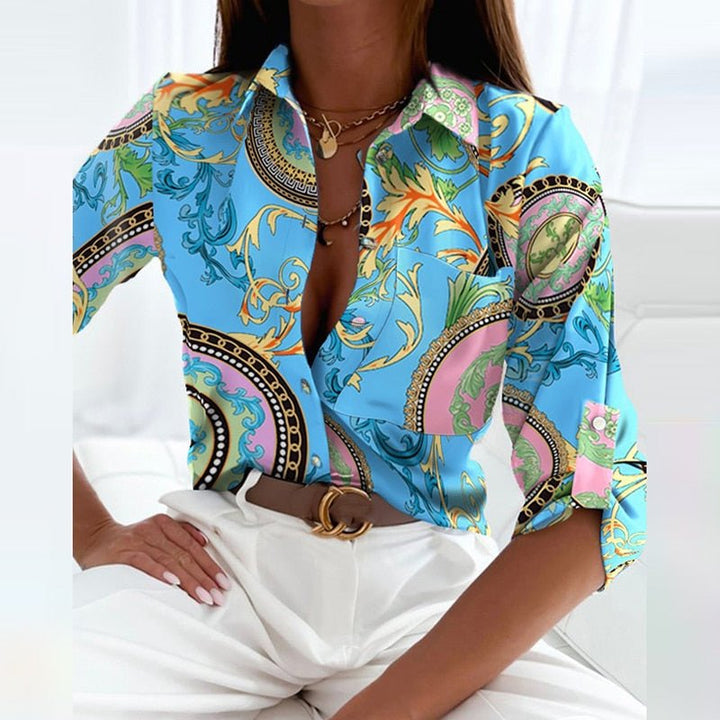 Levoire | Chemise À Col Rennot Blauer Paino