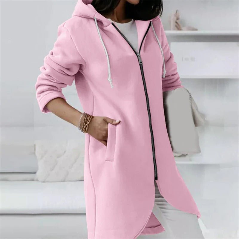 Levoire | Robe Longue Confortable Pour Femmes Avec Capuche Rosa