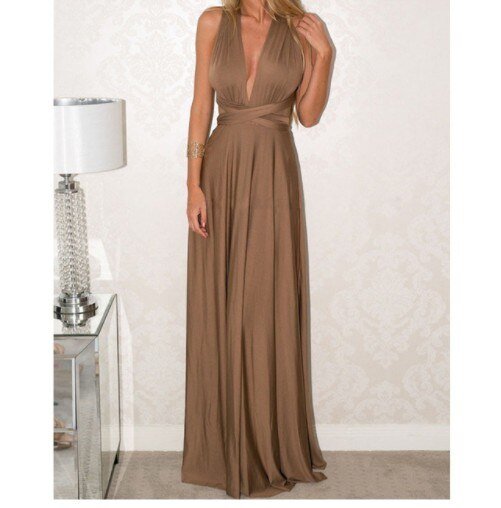 Levoire | Robe Longue Élégante Braun