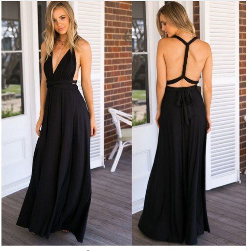 Levoire | Robe Longue Élégante Noir