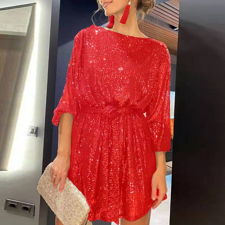 Levoire | Robe mini décontractée de soirée Rouge