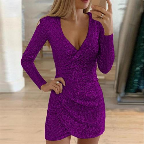 Levoire | Robe portefeuille avec sequins Violet