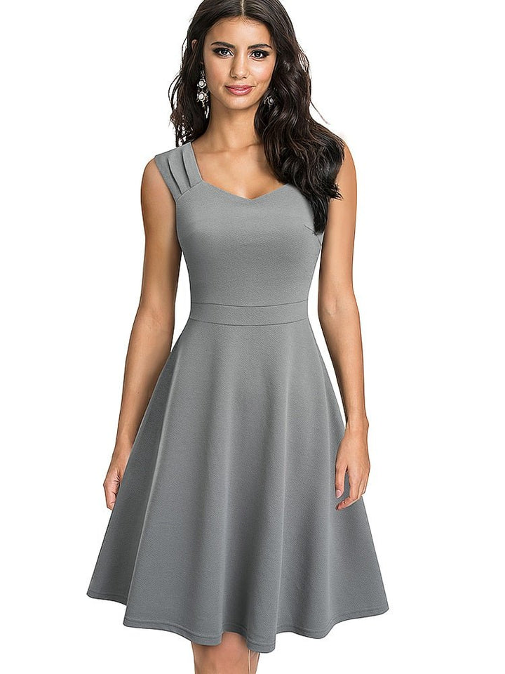 Levoire | Robe Évasée Légère Vêtements De Célébration Gris