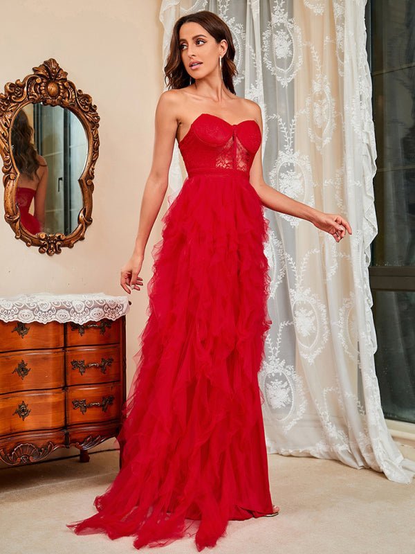 Levoire | Robe sexy en tube en maille pointue grande taille printemps été pour femmes