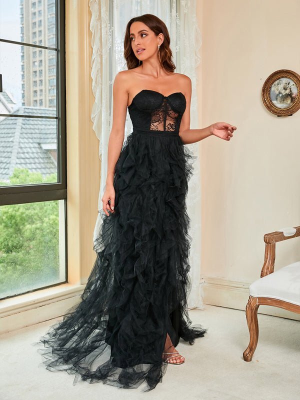 Levoire | Robe sexy en tube en maille pointue grande taille printemps été pour femmes