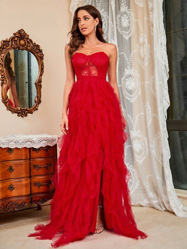 Levoire | Robe sexy en tube en maille pointue grande taille printemps été pour femmes