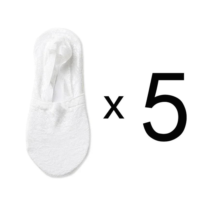 Levoire | Femmes Best-Seller Dentelle Fleur Antidérapant Chaussettes Cheville 12 UE 35-40