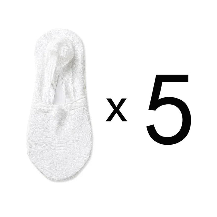 Levoire | Femmes Best-Seller Dentelle Fleur Antidérapant Chaussettes Cheville 12 UE 35-40