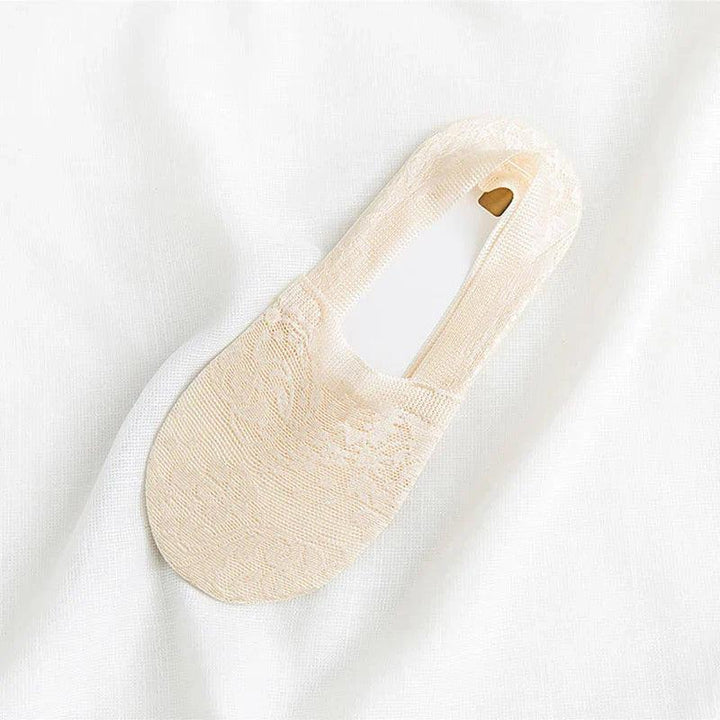 Levoire | Femmes Best-Seller Dentelle Fleur Antidérapant Chaussettes Cheville