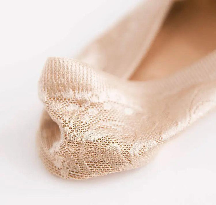 Levoire | Femmes Best-Seller Dentelle Fleur Antidérapant Chaussettes Cheville