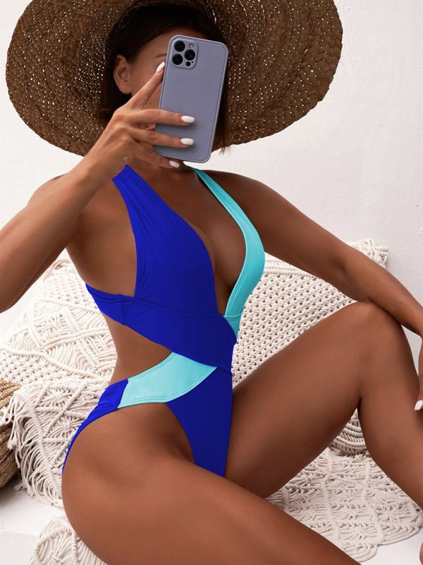 Levoire | Femmes Bicolore V-Apparence Une Pièce Maillot de Bain