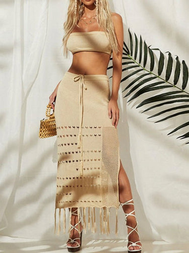 Levoire | Femmes Bikini Couverture Robe Tunique Robe Deux Pièces Pantalons Pintroset Plage Crème Solaire Robe