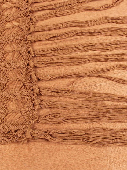 Levoire | Femme Bikini top Haut Pointu Frange Maillot de bain Cape Plage Robe Longue