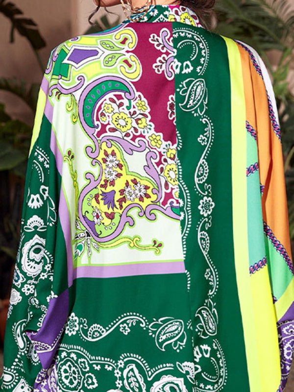 Levoire | Femmes Lumière Imprimé Ouverture Avant Drapé Blouse