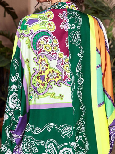 Levoire | Femmes Lumière Imprimé Ouverture Avant Drapé Blouse